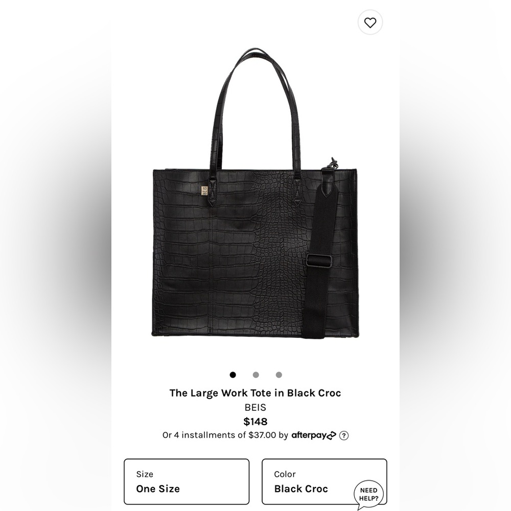 Beis (vegan) Croc Tote